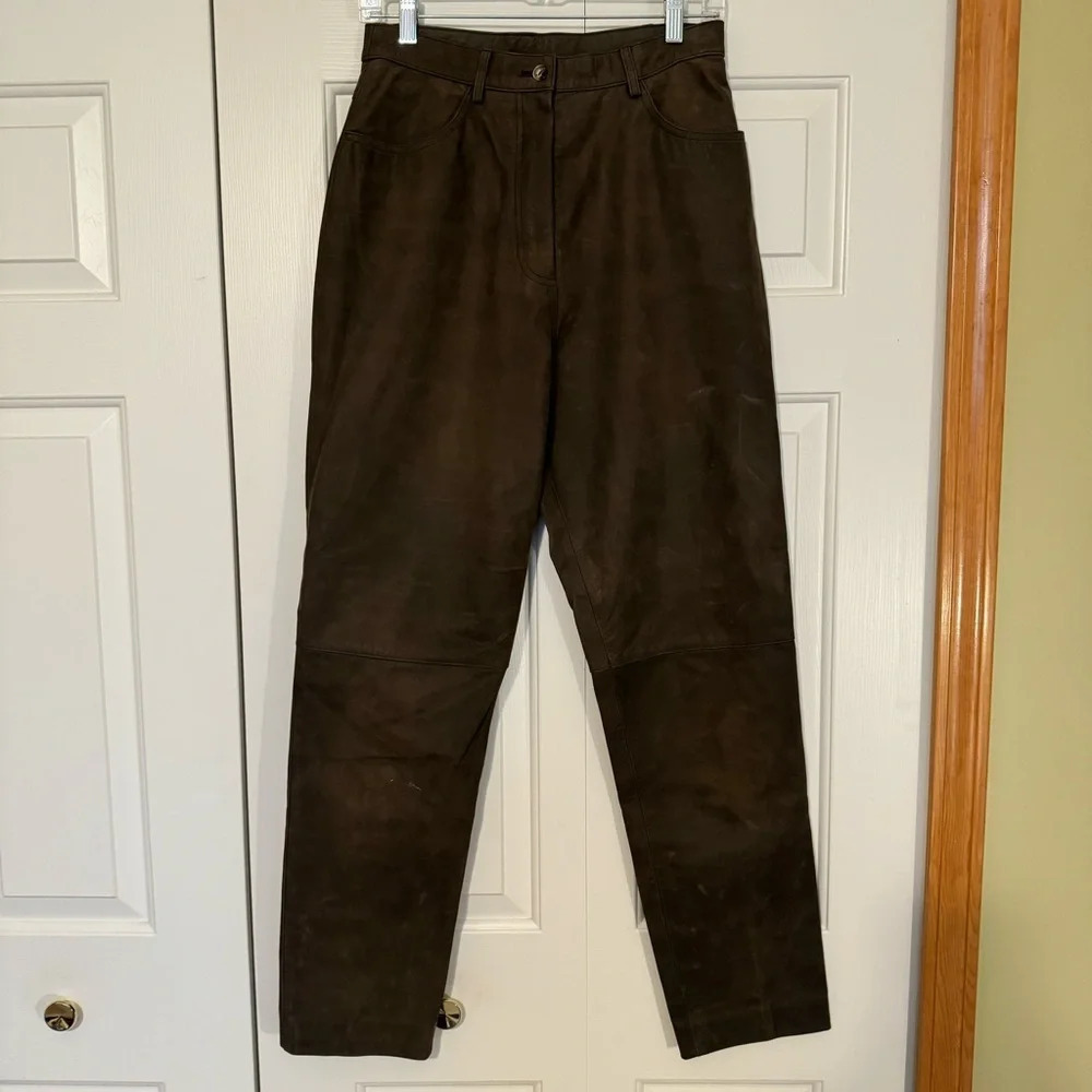 Vittadini Sport Vintage Brown‎ Leather Pants